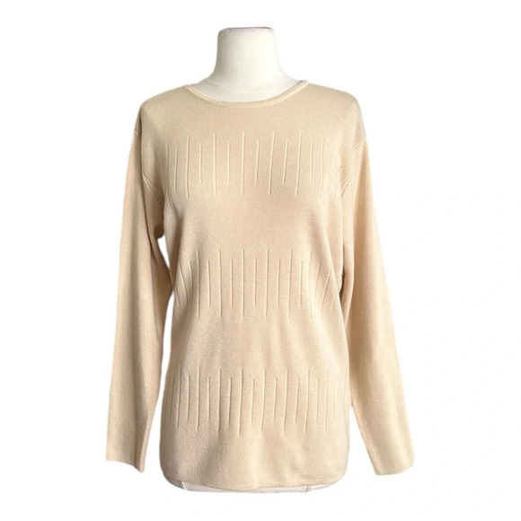 LECOMTE Sweater Italian Merino Wool Minimalist Classic Capsule Staple Size M - Picture 14 of 14